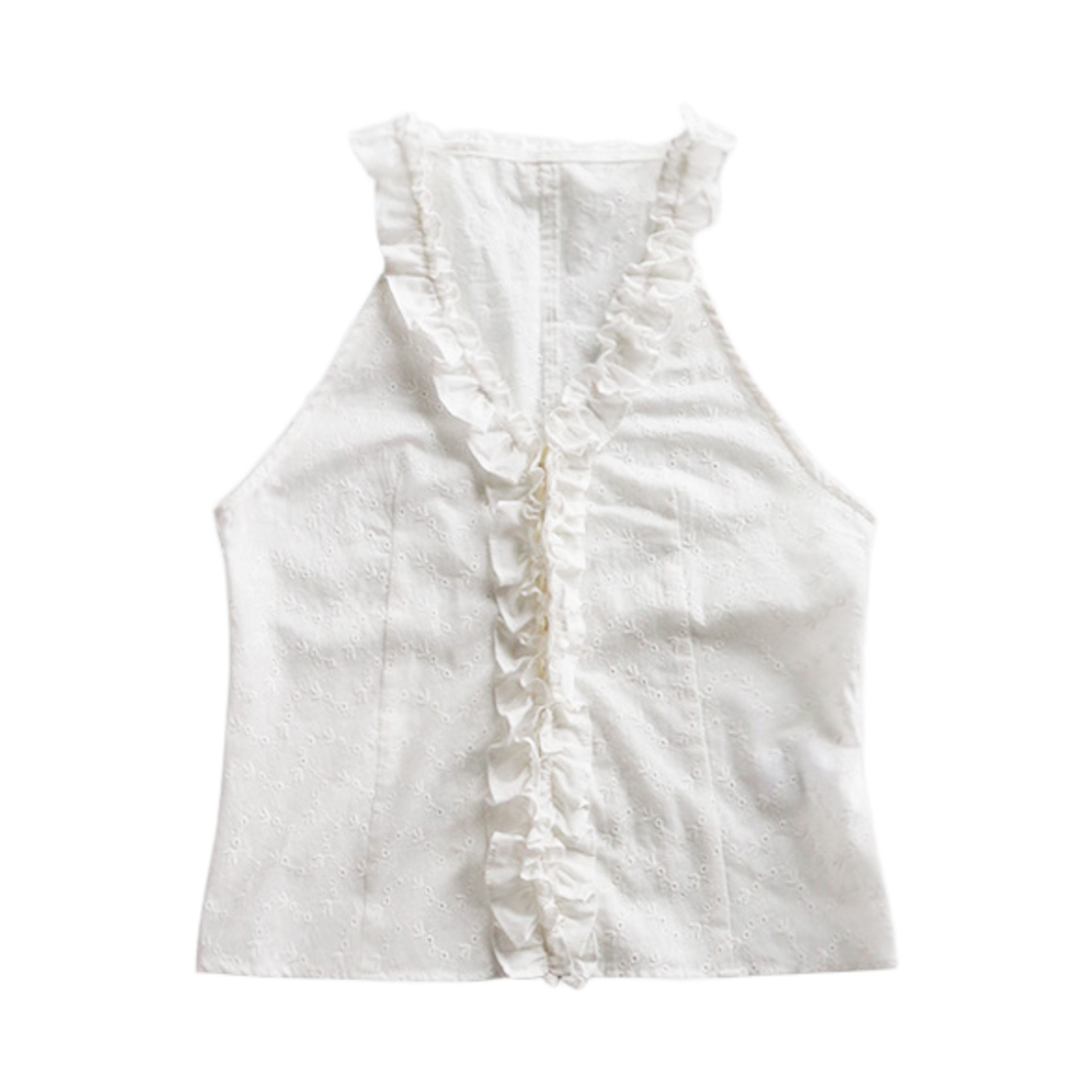 뮈르뮈르 렌브리 펀칭 홀터 블라우스(MURMURE Renbri Punching Halter Blouse)