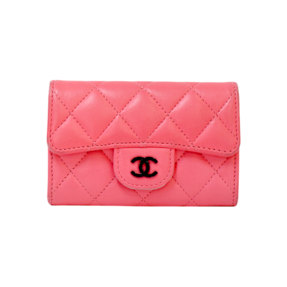 ITI58J6CKE8A Chanel Pink Flap Card Wallet