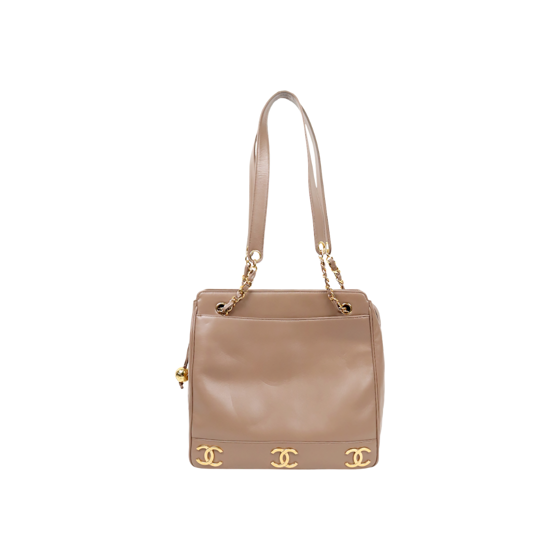 ITO5IEDTEV7I Chanel Brown Triple CC Chain Shoulder Bag