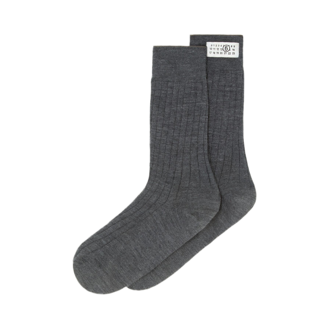 MM6 메종 마르지엘라 울 블렌드 삭스 그레이 멜란지(MM6 Maison Margiela Wool Blend Socks Grey Melange) - 2