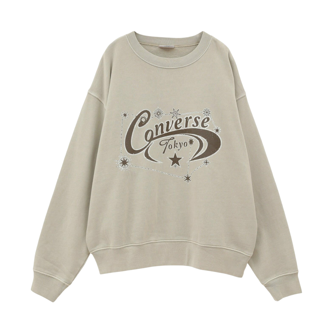 컨버스 도쿄 피그먼트 다이 컨스텔레이션 프린트 스웨트 베이지(Converse Tokyo Pigment Dye Constellation Print Sweat Beige)