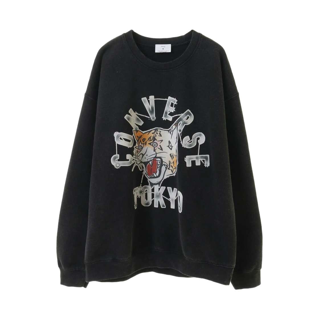 컨버스 도쿄 피그먼트 다이 재규어 컨스텔레이션 스웨트 블랙(Converse Tokyo Pigment Dye Jaguar Constellation Sweat Black)