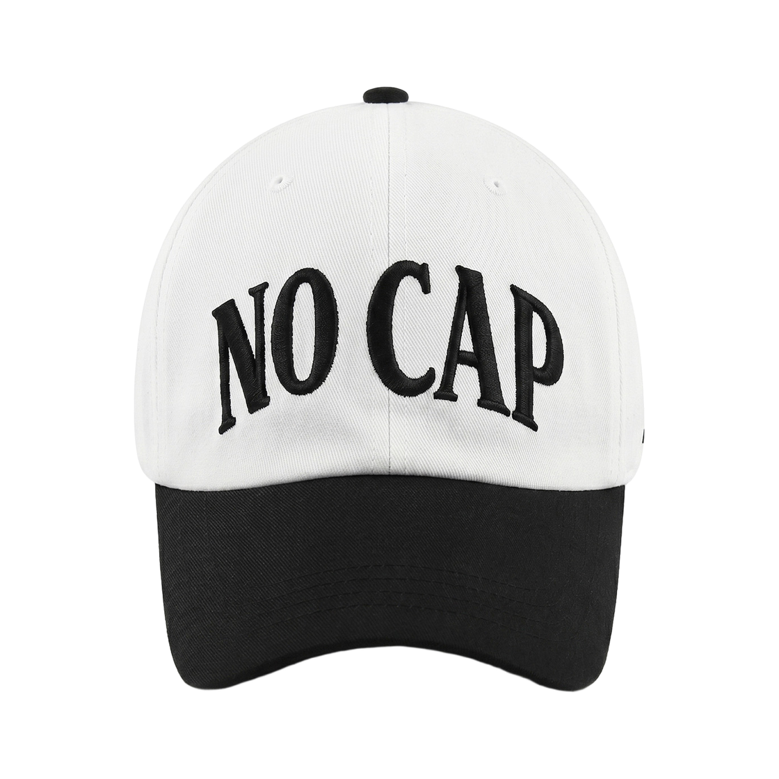 베루툼 노캡 볼드 슬로건 캡 화이트블랙(VERUTUM BC52B No Cap Bold Slogan Cap White Black) - 2