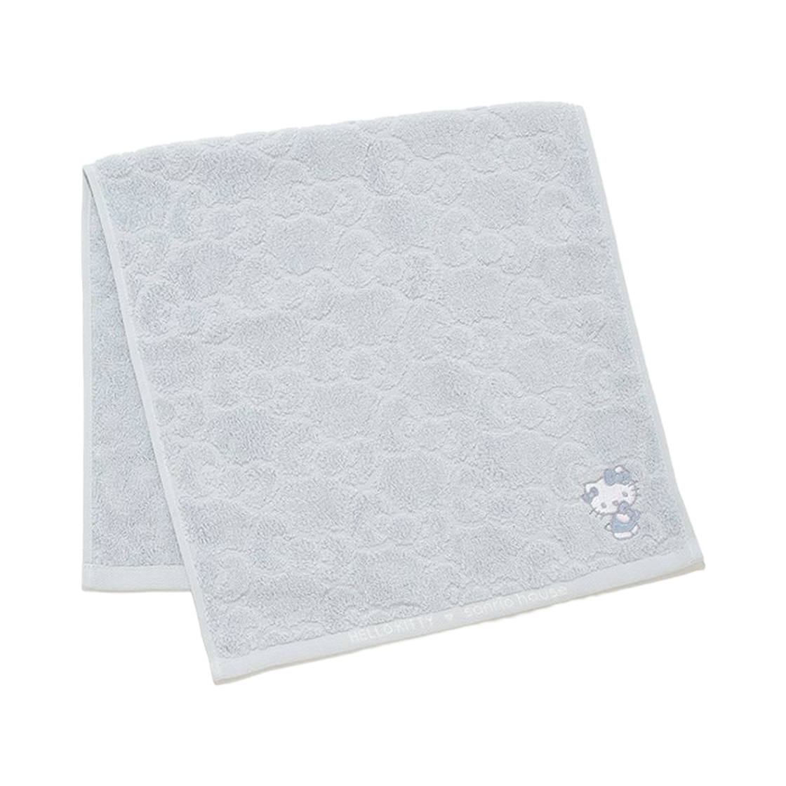 75WGG263419-081 Sanrio Hello Kitty Ribbon Face Towel Light Blue