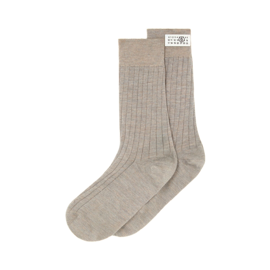 MM6 메종 마르지엘라 울 블렌드 삭스 핑크 베이지(MM6 Maison Margiela Wool Blend Socks Pink Beige) - 2