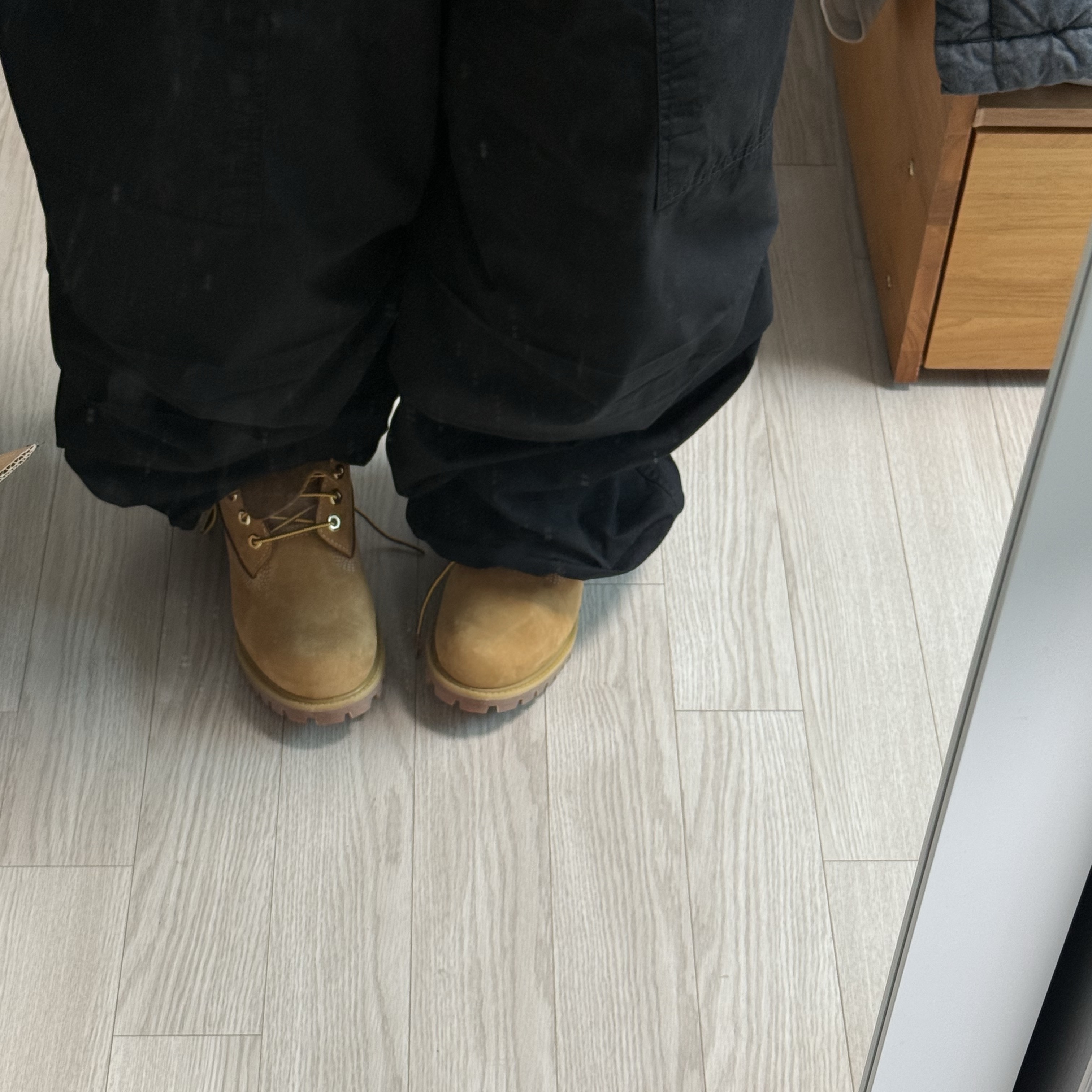 Timberland Premium 6 inch Waterproof Boot Wheat Nubuck - Wide 착용 스타일 - 2