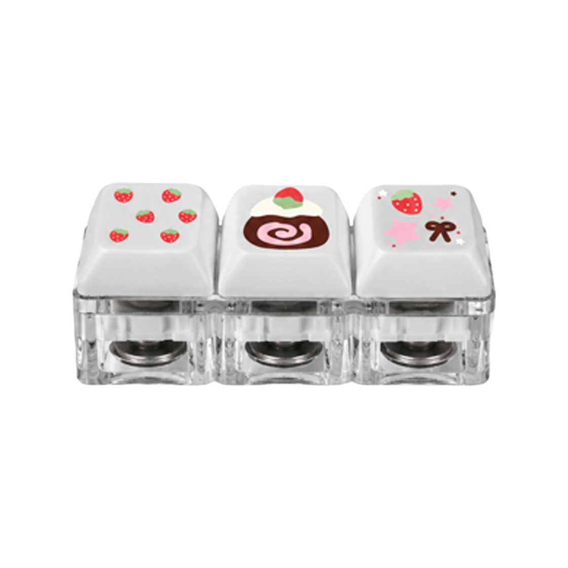나인틴프라이데이 딸기 송송 키캡 키링 - (3구)(Nineteen Friday Strawberry Songsong Keycap Keyring - (3 Button)) - 4