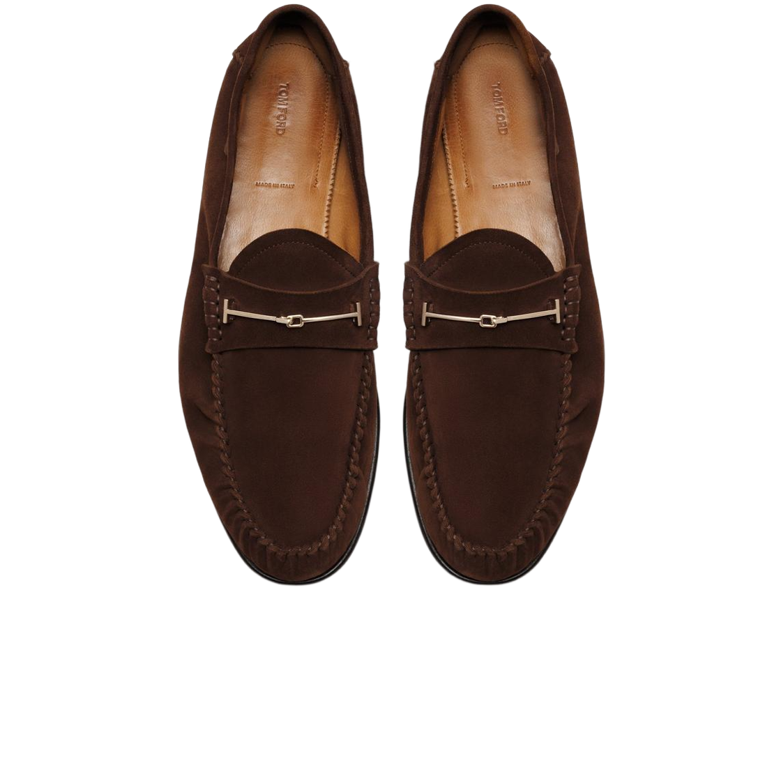 톰포드 스웨이드 더블 T 하드웨어 리플리 로퍼 월넛(Tom Ford Suede Double T Hardware Ripley Loafer Walnut) - 3