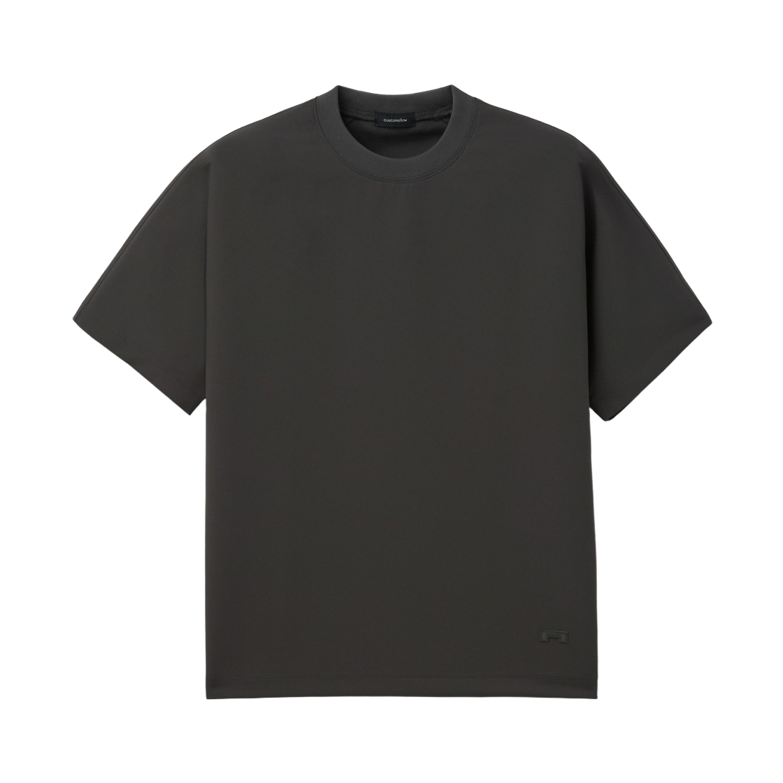 커스텀멜로우 우븐 티셔츠 다크 그레이(Customellow Woven T-Shirt Dark Gray)