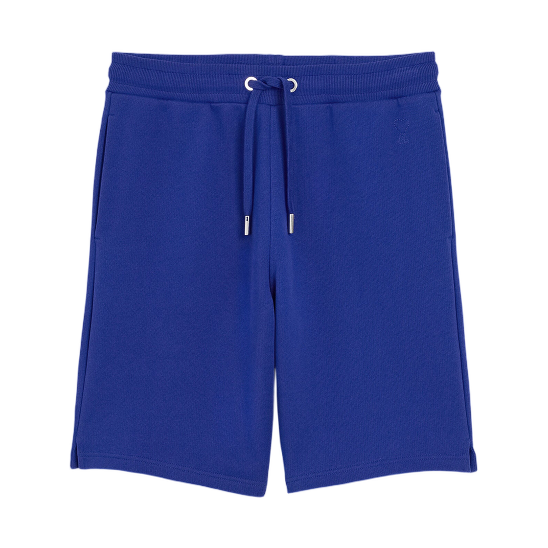 HSO803-747-490 AMI Blue Cotton Shorts with Embossed Ami De Coeur Royal Blue