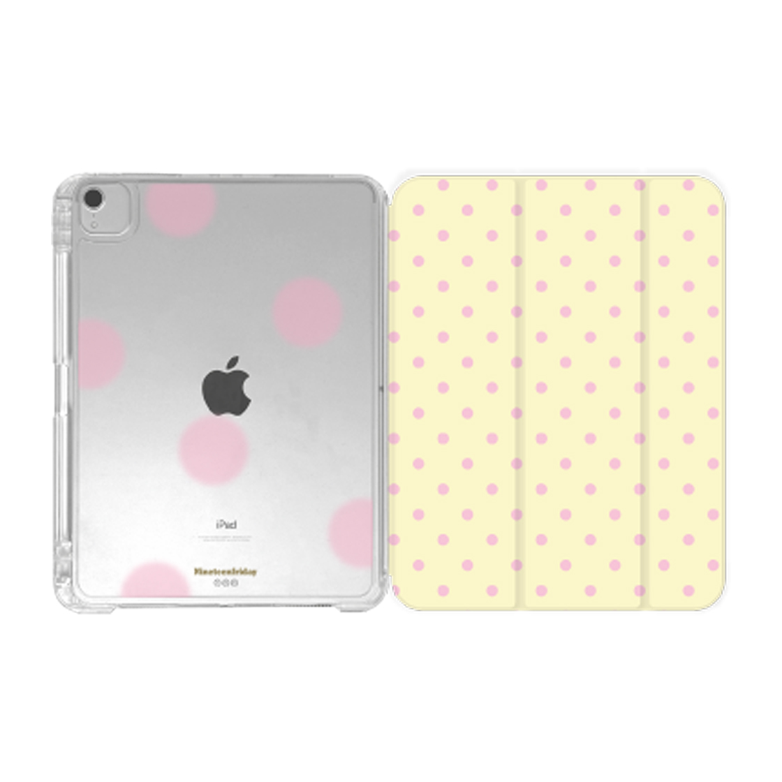 나인틴프라이데이 베이직 도트 아이패드 케이스 - 옐로우 핑크(NINETEENFRIDAY Basic Dot Ipad Case - Yellow Pink) - 2