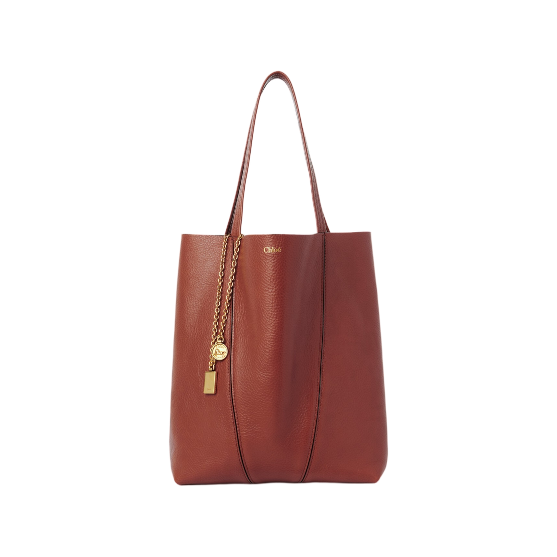 끌로에 스핀 토트백 그레인드 레더 블러쉬 브라운(Chloe Spin Tote Bag in Grained Leather Blushy Brown) - 1