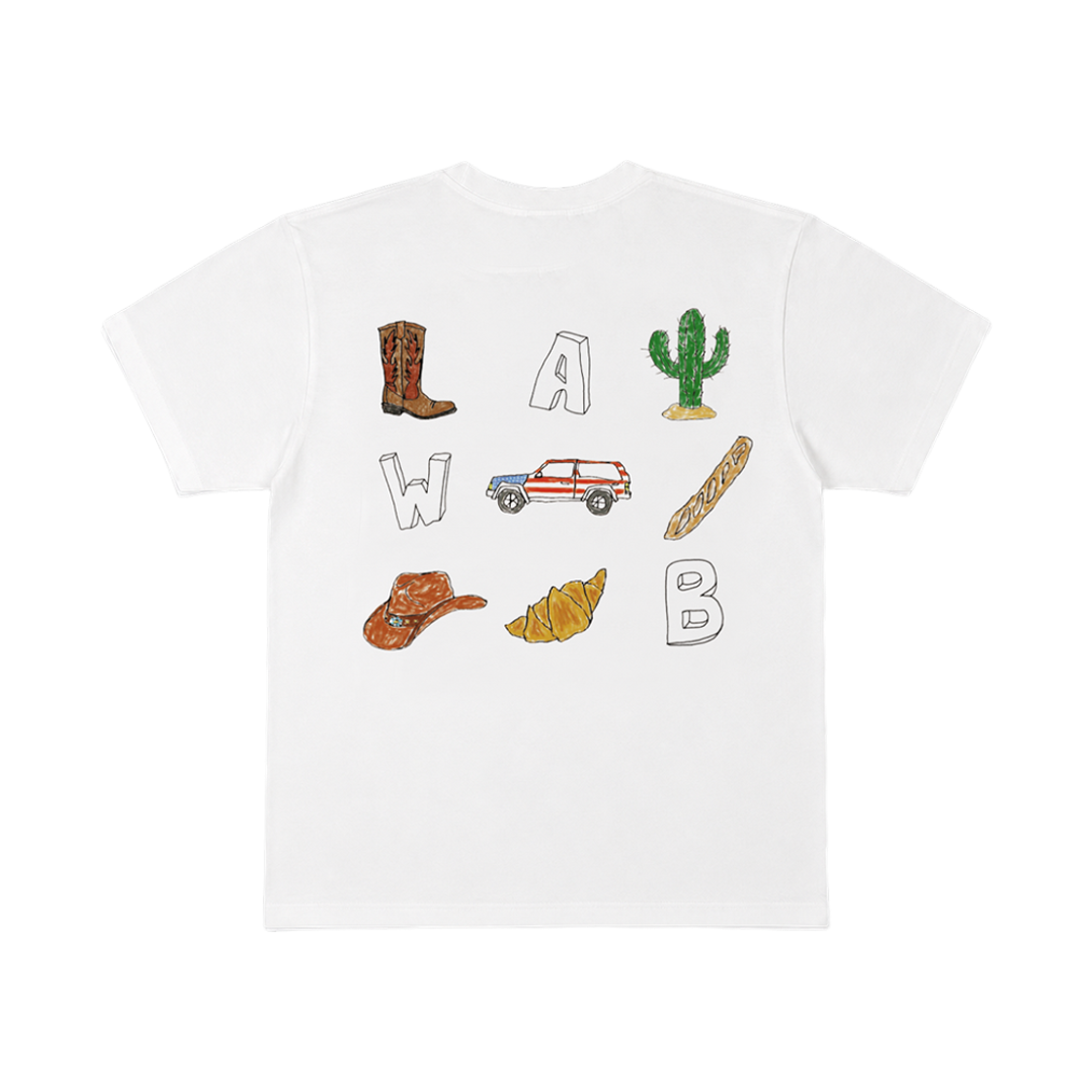 [KREAM 단독] 왓어브레드 두들 숏 슬리브 화이트([KREAM 단독] What A Bread Doodle Short Sleeve White) - 1