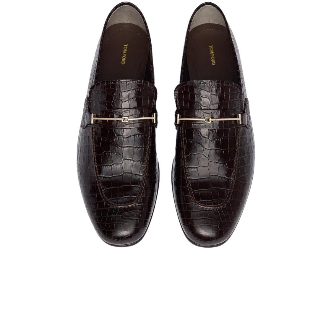 톰포드 소프트 프린티드 엘리게이터 더블 T 하드웨어 지지 로퍼 에스프레소(Tom Ford Soft Printed Alligator Double T Hardware Gigi Loafer Espresso) - 3