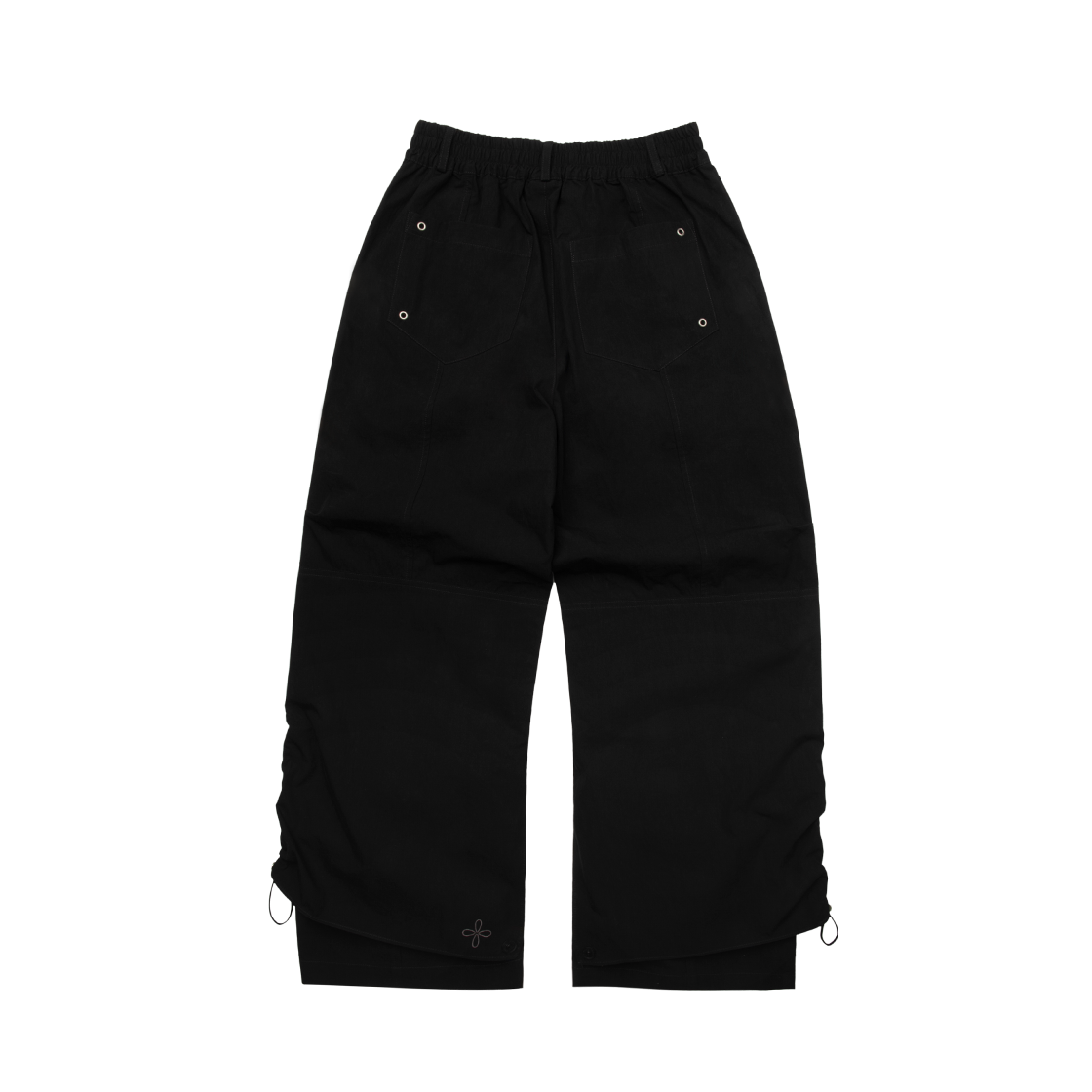 리오므 레이어드 스트링 셔링 팬츠_Black(Riomeu Layered String Shirring Pants_Black) - 2