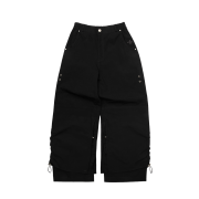 Riomeu Layered String Shirring Pants_Black