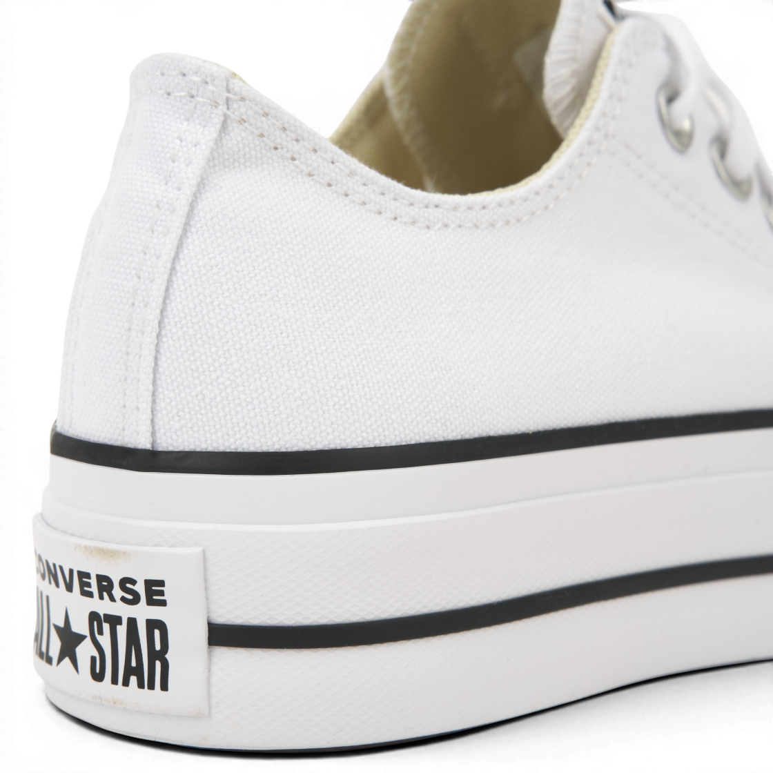 (W) 컨버스 척 테일러 올스타 리프트 로우 화이트 블랙((W) Converse Chuck Taylor All Star Lift Ox White Black) - 8