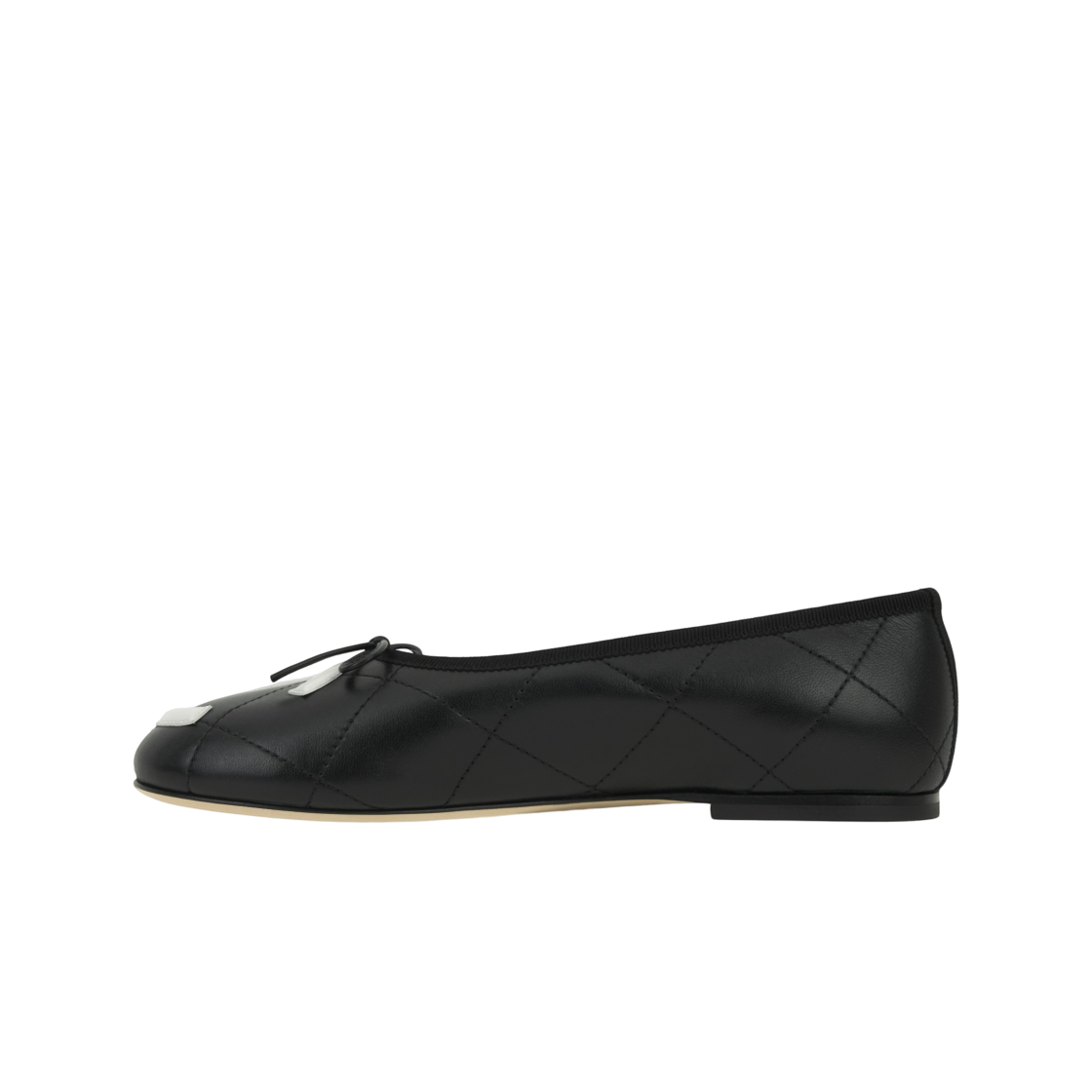 (W) 샤넬 발레 플랫 램스킨 & 블랙 화이트 더 샤넬 코코 비치 컬렉션((W) Chanel Ballet Flats Lambskin & Black White The Chanel Coco Beach Collection) - 3