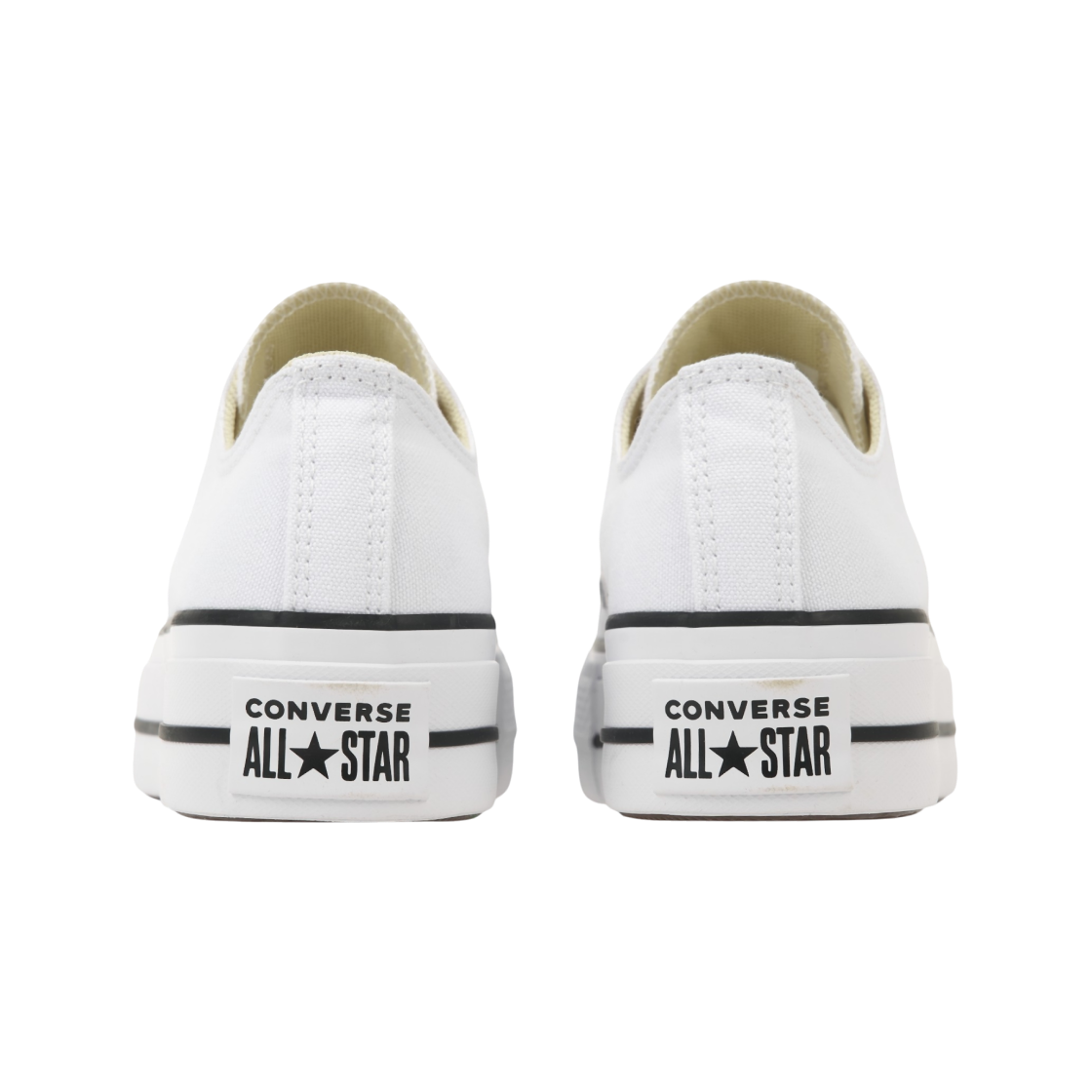 (W) 컨버스 척 테일러 올스타 리프트 로우 화이트 블랙((W) Converse Chuck Taylor All Star Lift Ox White Black) - 6