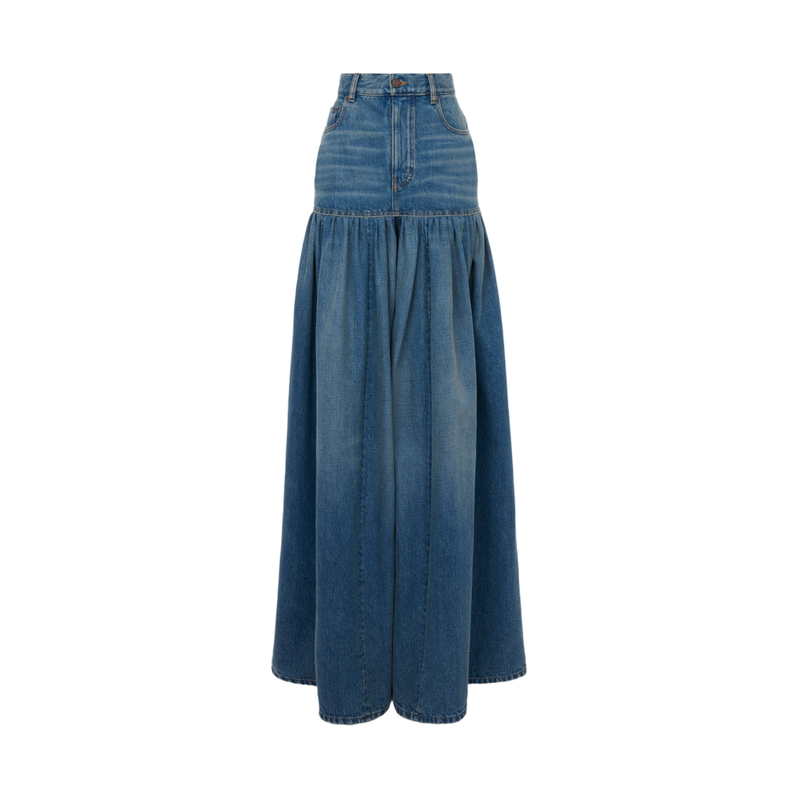 (W) 끌로에 하이 라이즈 벌룬 진 데님 더스티 코발트((W) Chloe High Rise Balloon Jeans in Denim Dusty Cobalt) - 1