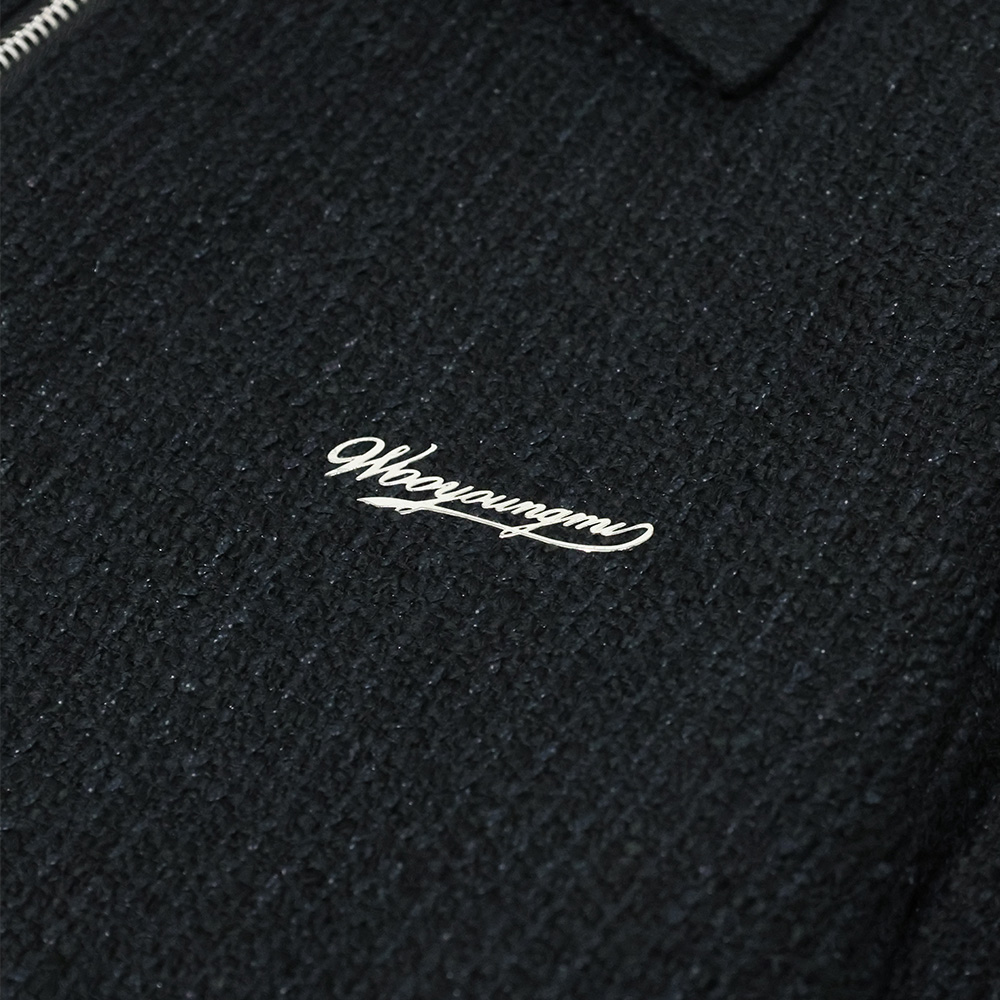 우영미 트위드 집업 자켓 블랙 - 26SS(Wooyoungmi Tweed Zip-Up Jacket Black - 26SS) - 3
