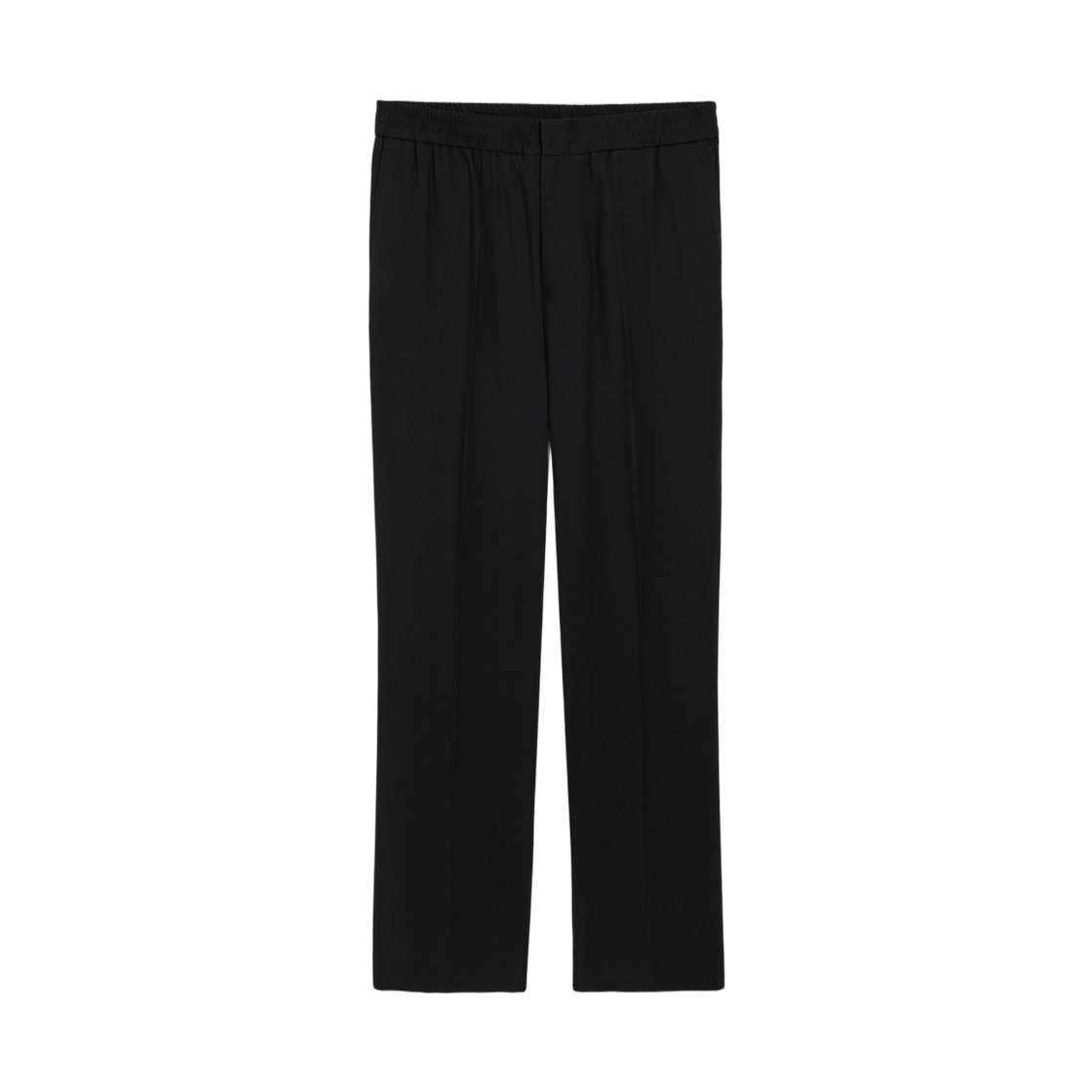 HTR226-WV0194-001 (W) AMI Black Wool Elasticated Waist Trousers Black