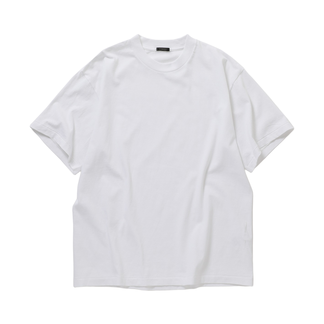 코모리 코튼 저지 숏슬리브 티셔츠 화이트 - 26SS(Comoli Cotton Jersey Short Sleeved T-shirt White - 26SS)