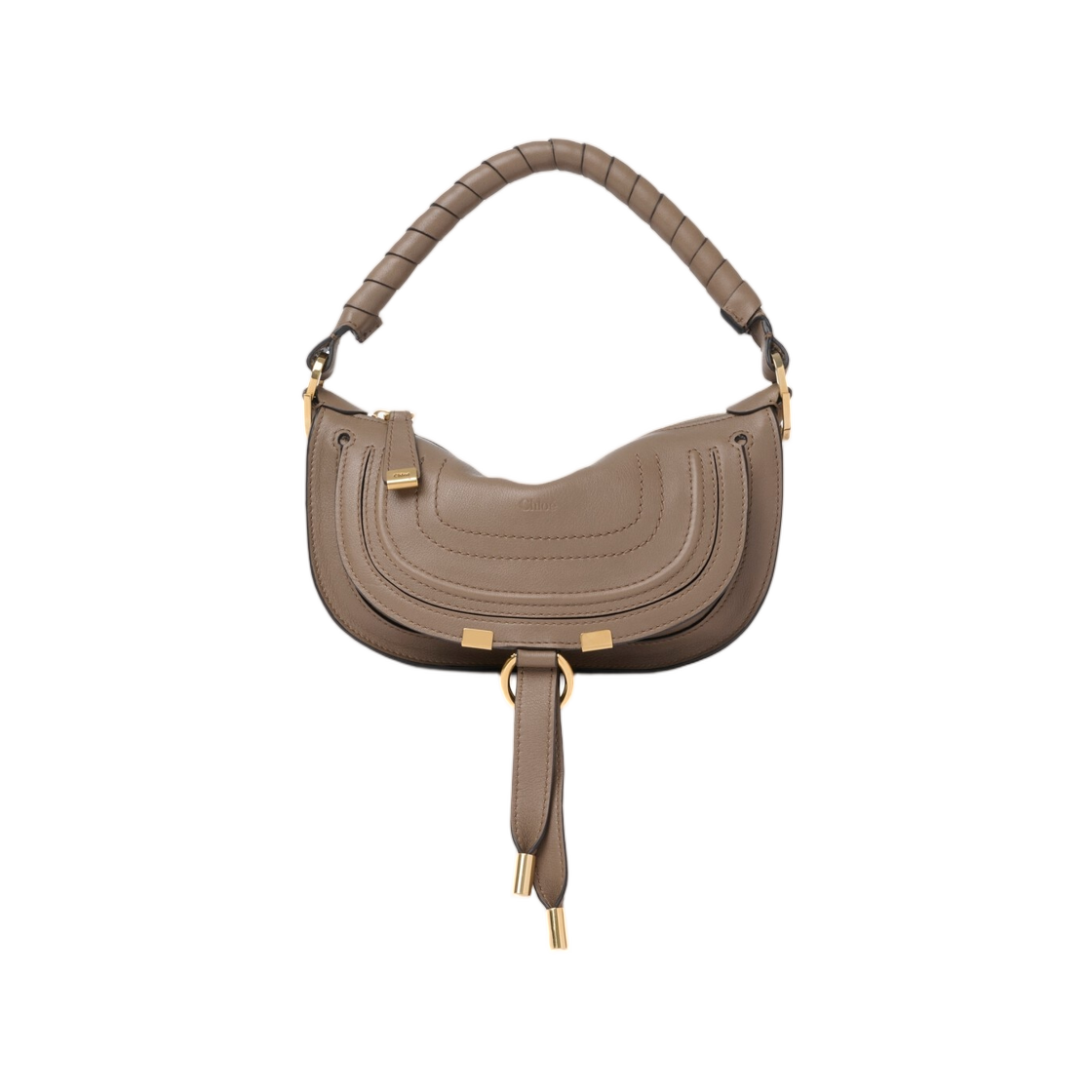 CH26SP927R3528H Chloe Mini Marcie Shoulder Bag in Soft Leather Deep Taupe