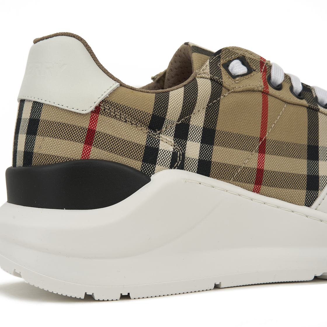 버버리 빈티지 체크 스웨이드 레더 스니커즈 아카이브 베이지(Burberry Vintage Check Suede Leather Sneakers Archive Beige) - 8