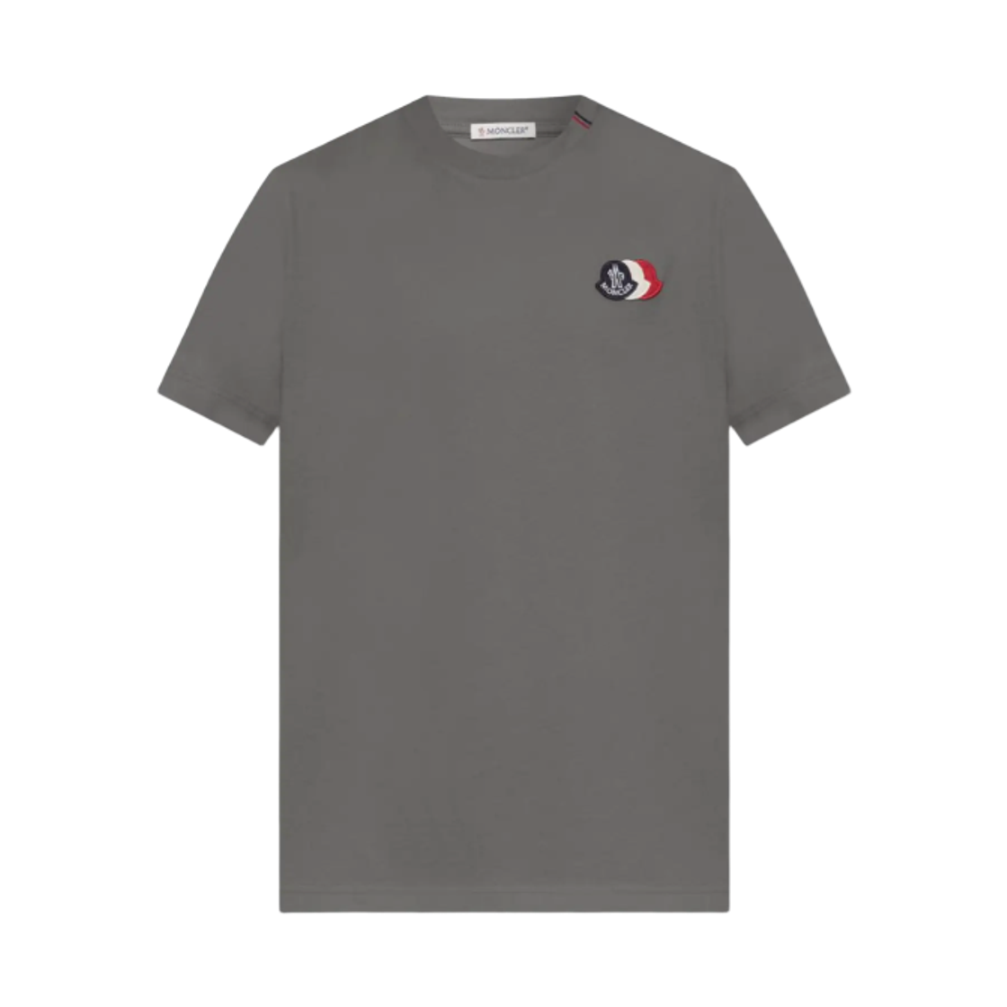 L1-091-8C00074-89B8Q-93D Moncler Embroidered Tricolor Logo Cotton T-Shirt Gray - 26SS