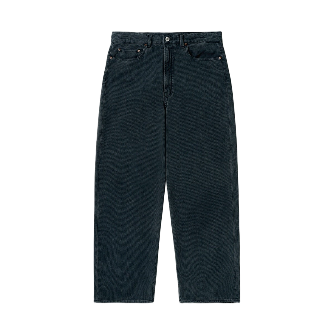 아프레쎄 워시드 실크 코튼 피케 팬츠 블루 - 26FW(A.Presse Washed Silk Cotton Pique Pants Blue - 26FW)