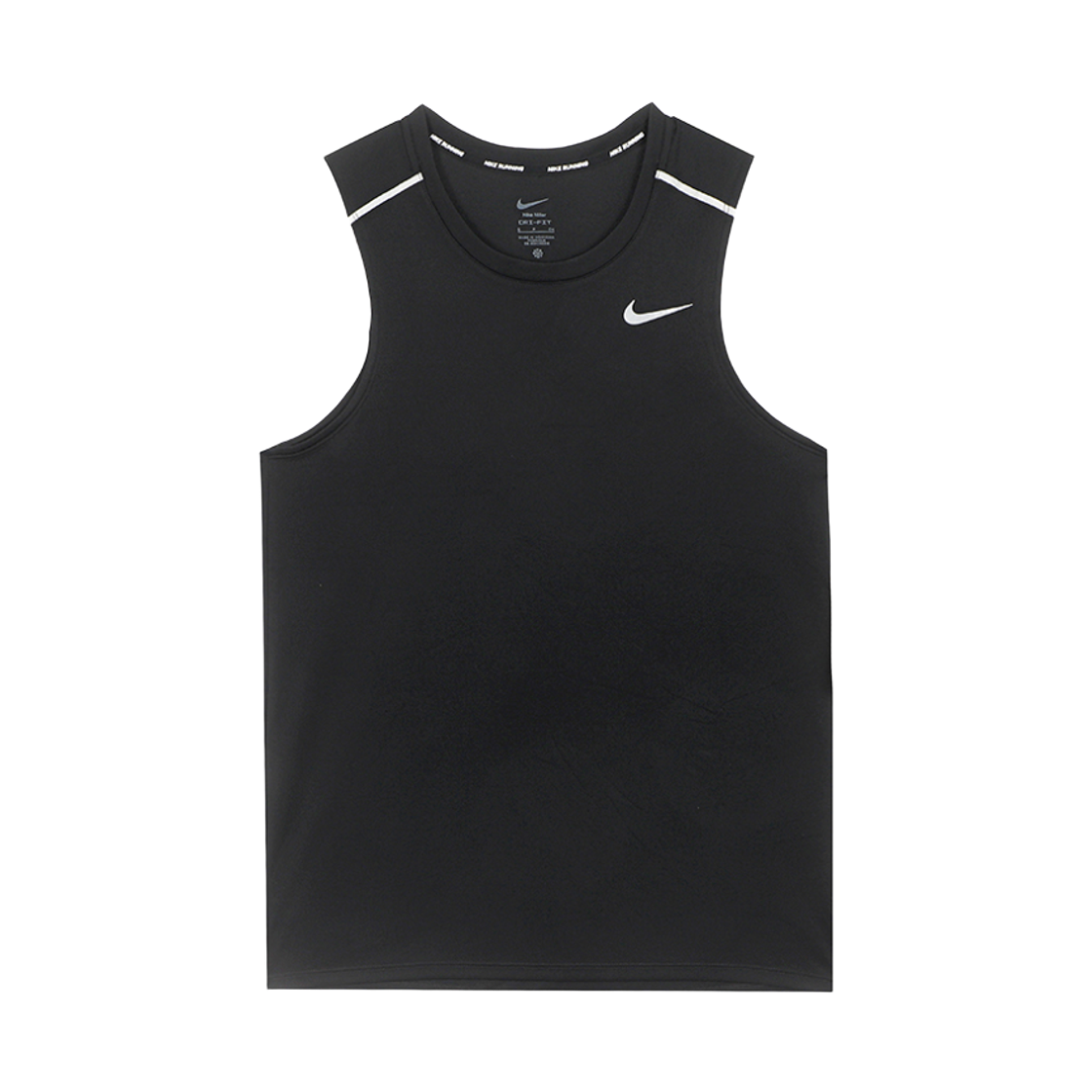 나이키 마일러 드라이핏 러닝 탱크 탑 블랙 - 아시아(Nike Miler Dri-Fit Running Tank Top Black - Asia)