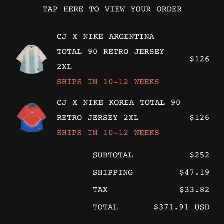 Nike x Travis Scott Cactus Jack Korea Total 90 Retro Jersey Red Blue, Nike x Travis Scott Cactus Jack Argentina Total 90 Retro Jersey Ivory Light Blue 착용 스타일