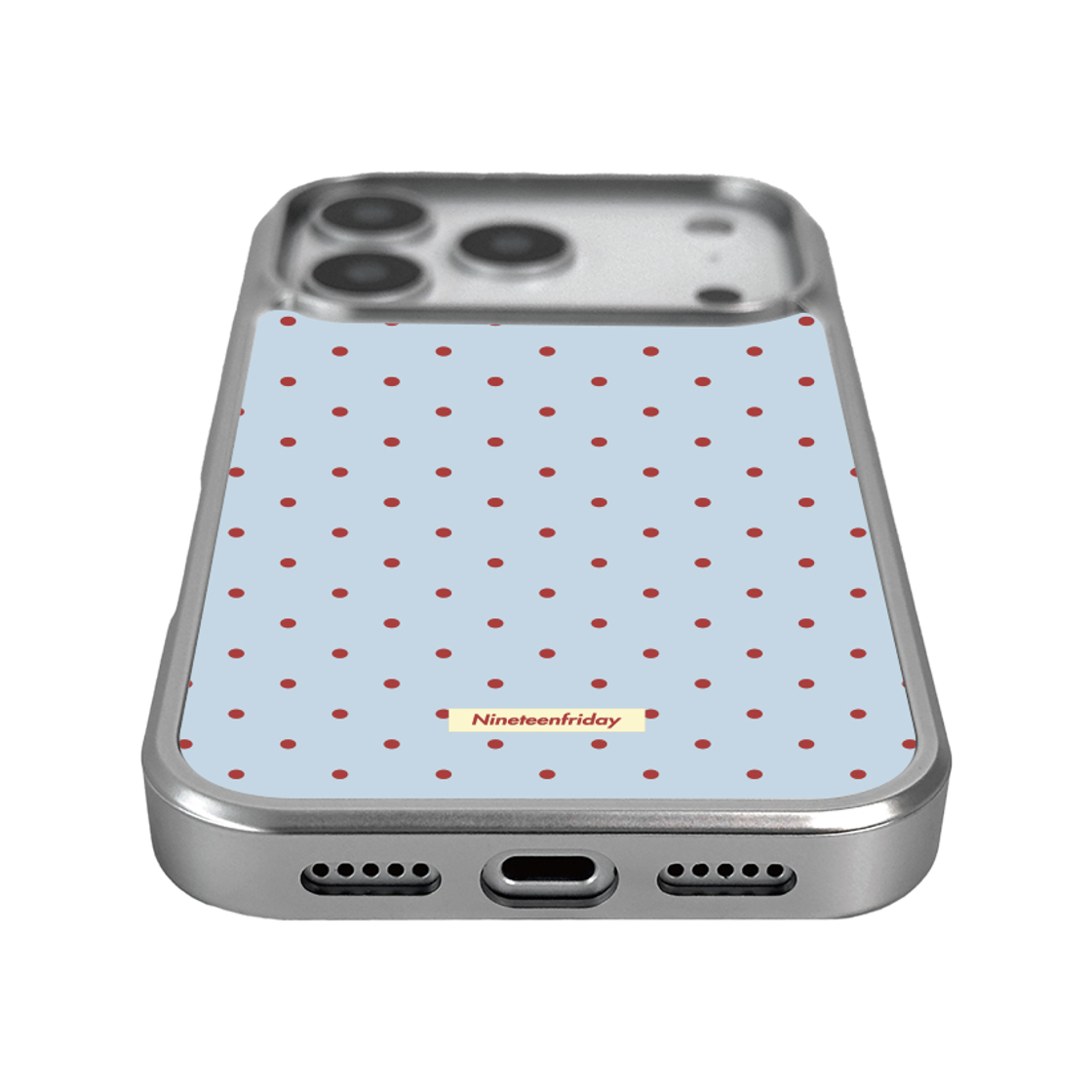 나인틴프라이데이 입체 토마토 실버 맥세이프 에폭시 케이스 - 블루(NINETEENFRIDAY 3D Tomato Silver Magsafe Epoxy Case - Blue) - 4