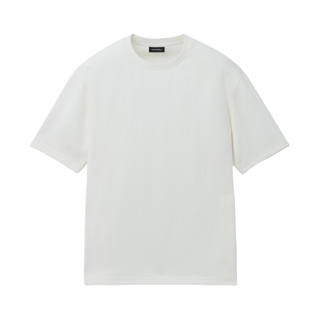 커스텀멜로우 우븐 티셔츠 화이트(Customellow Woven T-Shirt White) - 1
