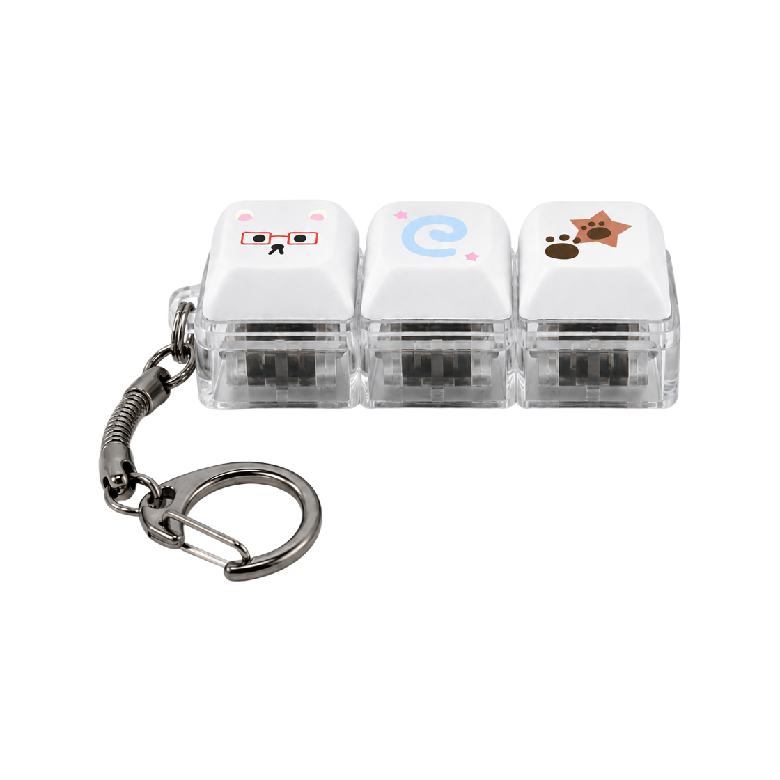 나인틴프라이데이 안경곰 키캡 키링 - (3구)(NINETEENFRIDAY Spectacles Bear Keycap Keyring - (3 Button)) - 4