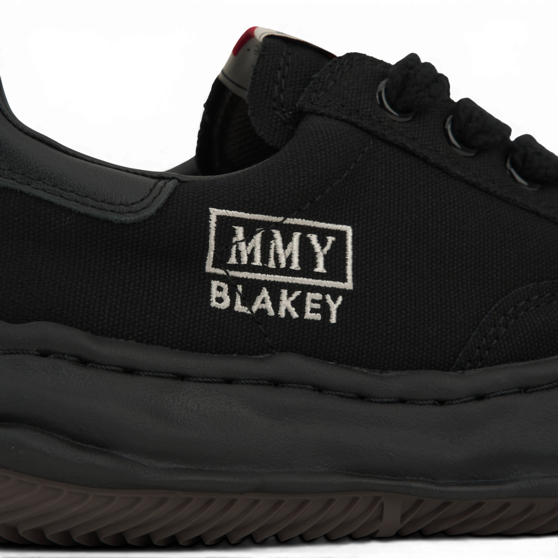 메종 미하라 야스히로 블레이키 OG 솔 캔버스 로우탑 스니커즈 블랙 블랙(Maison Mihara Yasuhiro Blakey OG Sole Canvas Low-top Sneakers Black Black) - 8