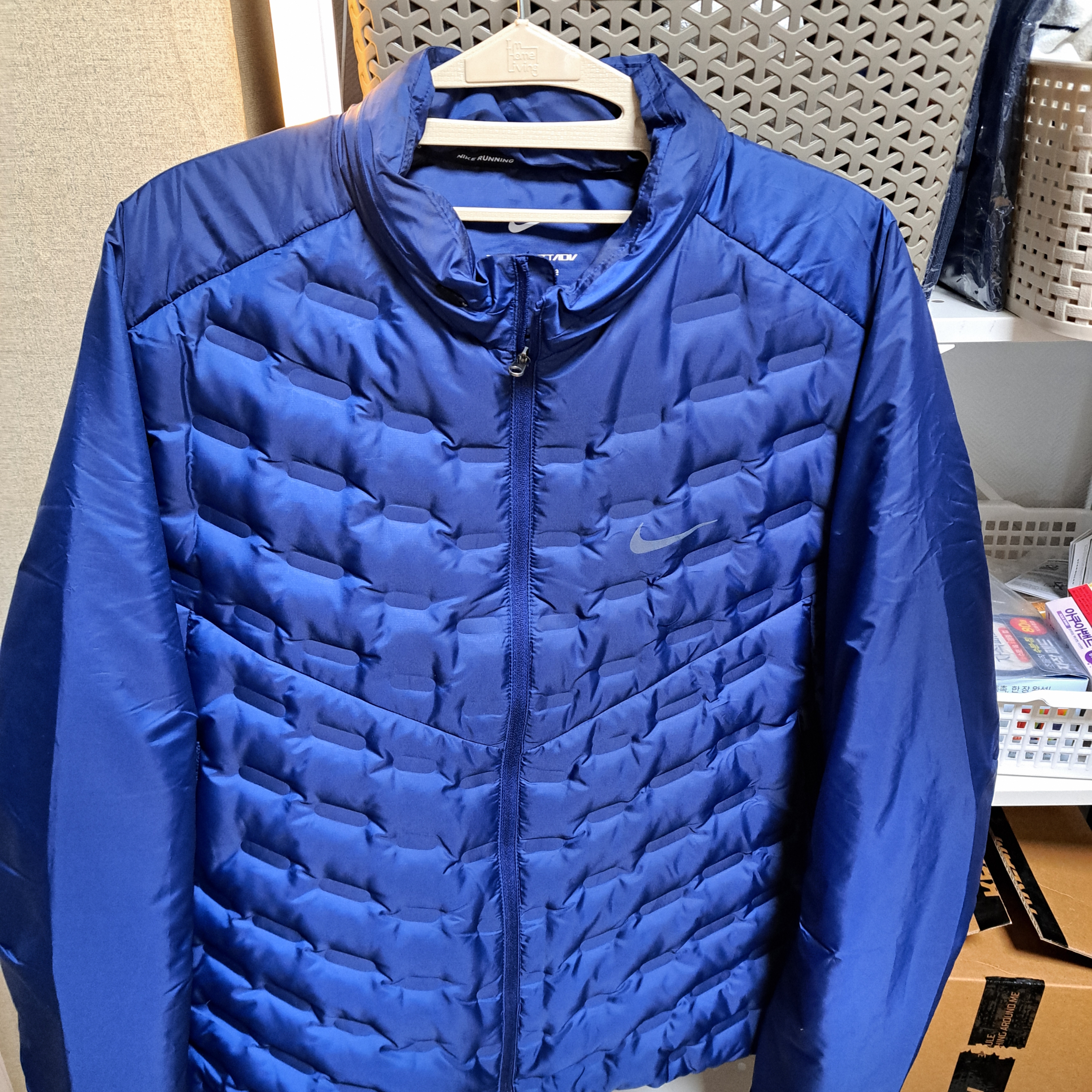 Nike Therma-Fit ADV Aeroloft Repel Down Running Jacket Blue Void - Asia 착용 스타일