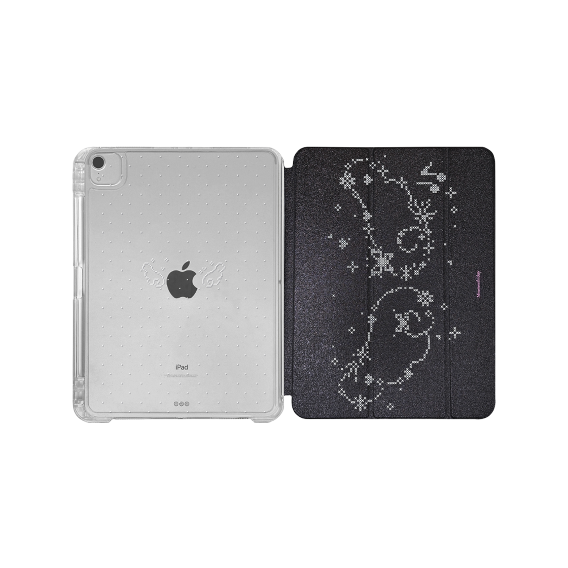 나인틴프라이데이 스티치 픽셀 아이패드 케이스 - 잉크 블랙(NINETEENFRIDAY Stitch Pixel Ipad Case - Ink Black) - 2