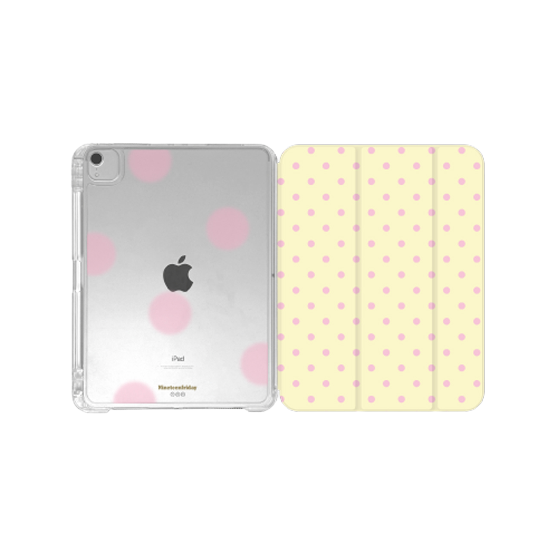 나인틴프라이데이 베이직 도트 아이패드 케이스 - 옐로우 핑크(NINETEENFRIDAY Basic Dot Ipad Case - Yellow Pink) - 2