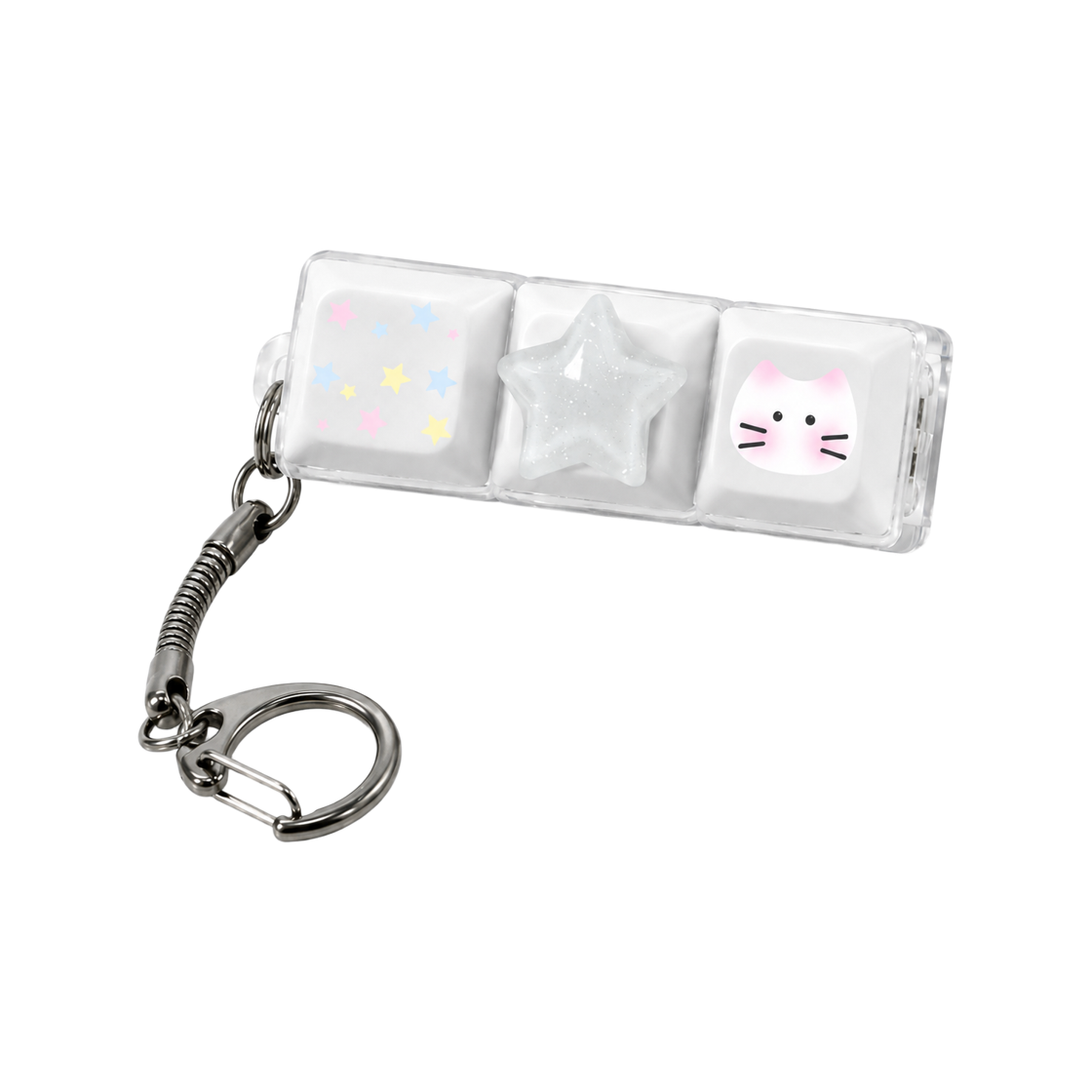 나인틴프라이데이 별사탕 냥이 키캡 키링 - (3구)(NINETEENFRIDAY Star Candy Kitty Keycap Keyring - (3 Button)) - 2
