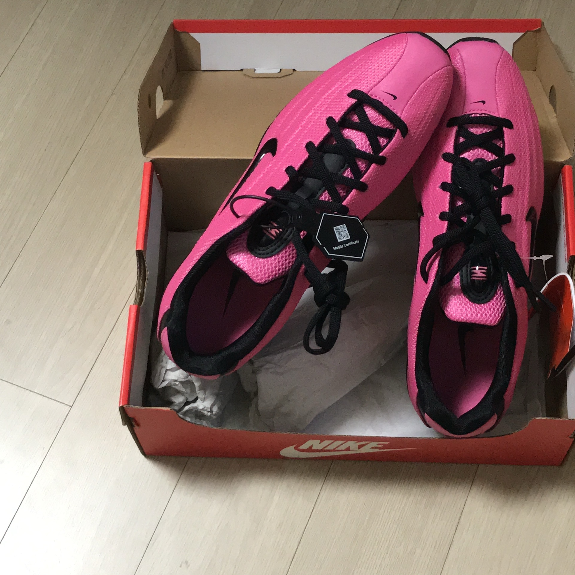 (W) Nike Shox Z Pinksicle Black 착용 스타일 - 1