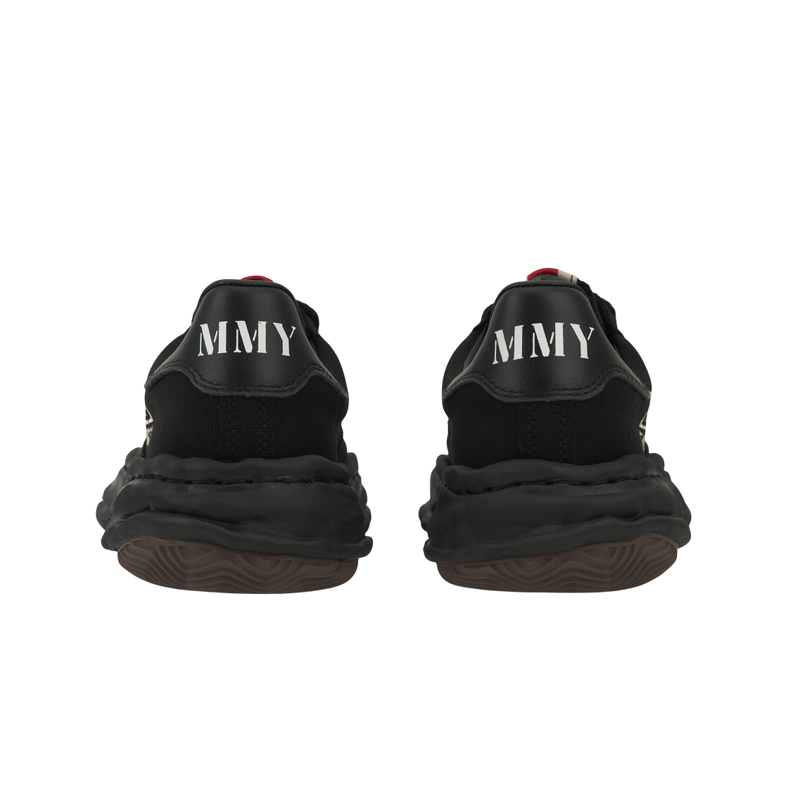 메종 미하라 야스히로 블레이키 OG 솔 캔버스 로우탑 스니커즈 블랙 블랙(Maison Mihara Yasuhiro Blakey OG Sole Canvas Low-top Sneakers Black Black) - 6