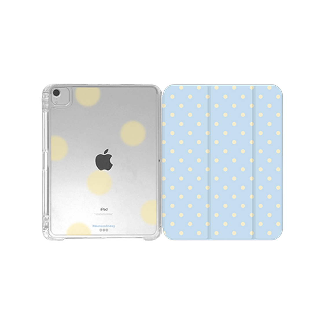 나인틴프라이데이 베이직 도트 아이패드 케이스 - 블루 옐로우(NINETEENFRIDAY Basic Dot Ipad Case - Blue Yellow) - 2