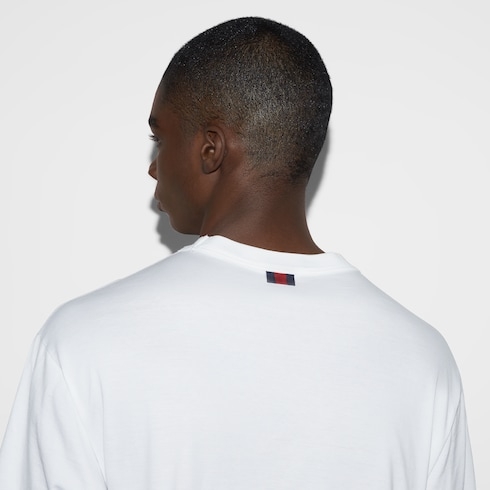 Gucci Embroidery Cotton Jersey T-Shirt White 착용 스타일 - 2