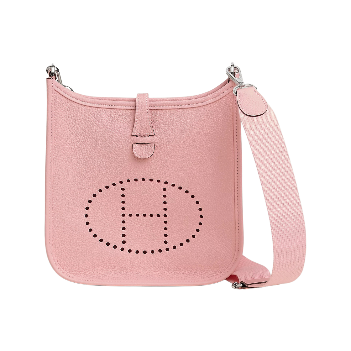 H087941CK3Q Hermes Evelyne 23 Poche III Bag Clemence & Palladium Rose Sakura