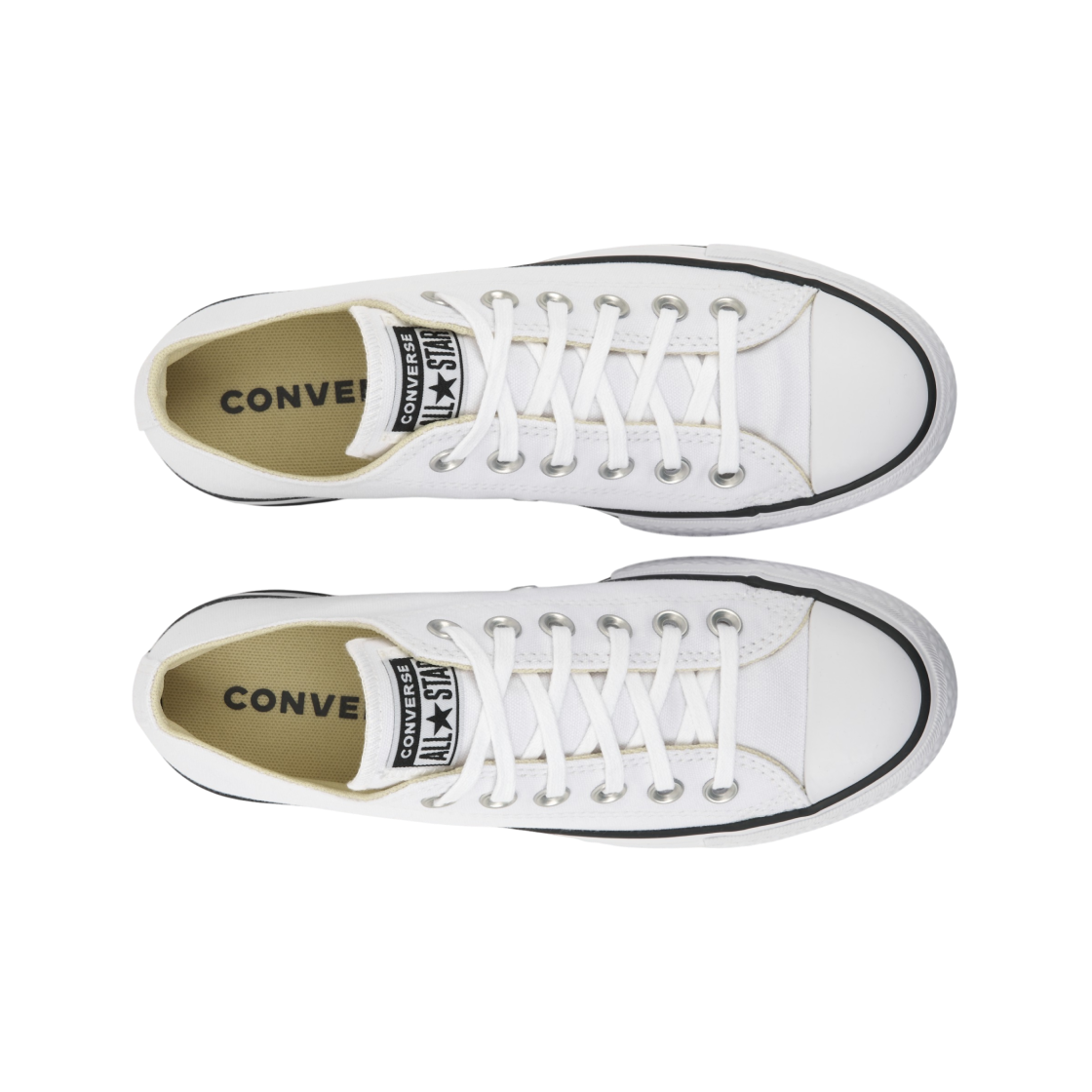 (W) 컨버스 척 테일러 올스타 리프트 로우 화이트 블랙((W) Converse Chuck Taylor All Star Lift Ox White Black) - 5