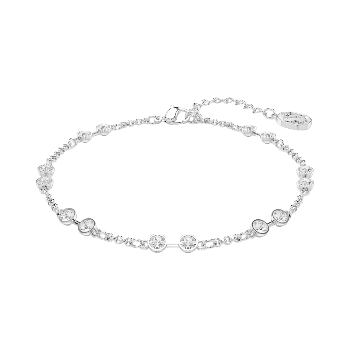 (W) 스와로브스키 리믹스 컬렉션 스트랜드 라운드 컷 화이트 로듐 플래팅((W) Swarovski Remix Collection Strand Round Cut White Rhodium Plated)