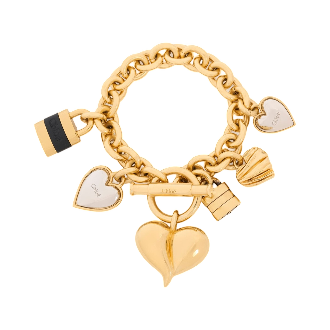 CH26AJB04LEB7ZL (W) Chloe Paddington Bracelet Gold and Palladium Black