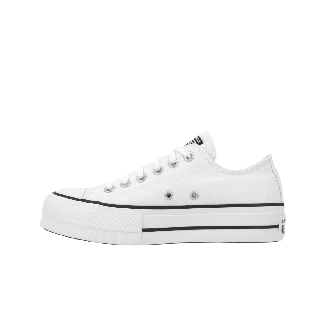 (W) 컨버스 척 테일러 올스타 리프트 로우 화이트 블랙((W) Converse Chuck Taylor All Star Lift Ox White Black) - 3